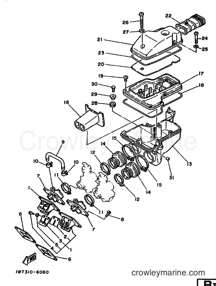1986 Street Bike RD350LCF - RD350LCF (1WT) [99A] - INTAKE