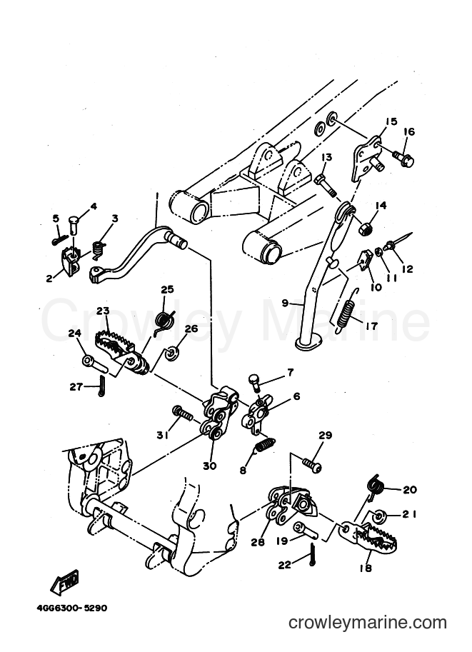 Yamaha Motors TY250Z (4GG8) [070] - STAND & FOOTREST