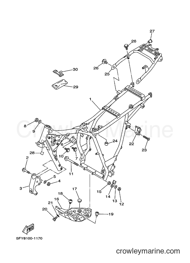 2001 Dirt Bike TW200E - TW200E (5FYA) [010] - FRAME