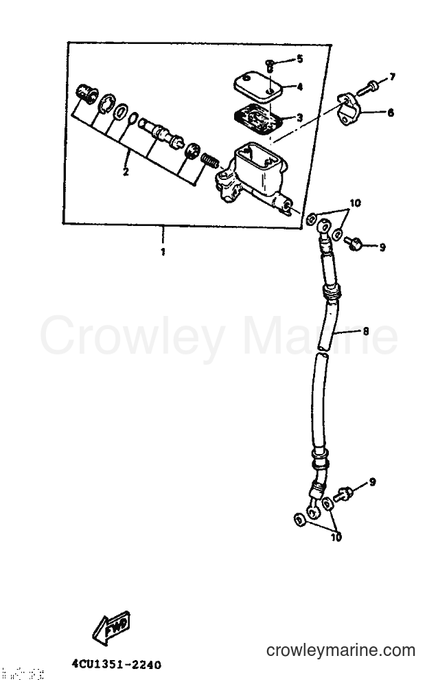 1993 Scooter YE50 - YE50 (4FW2) [999] - M. CYLINDER FOR DISK BRAKE