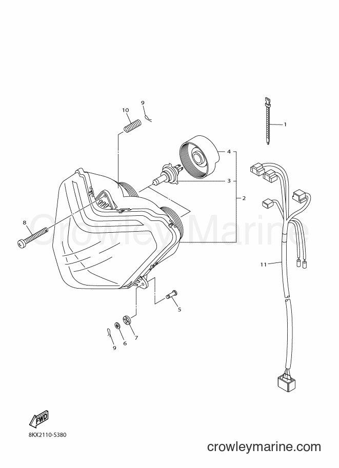 Yamaha Motors VK540F (8KX2) [020] - HEADLIGHT