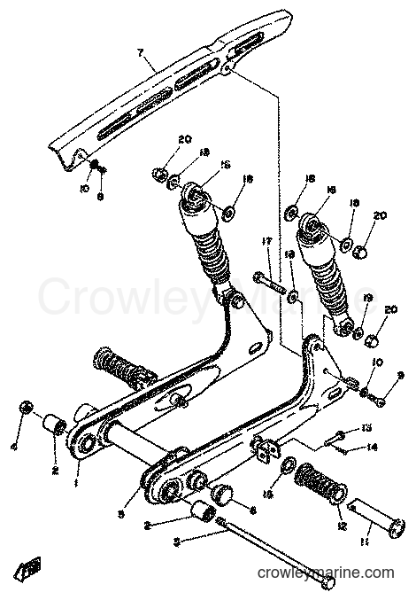 1977 Scooter FS1 - FS1 (2G0) [998] - REAR ARM & SUSPENSION