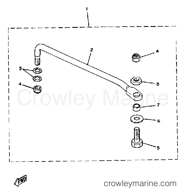 Yamaha Motors 30ESN - STEERING GUIDE ATTACHMENT
