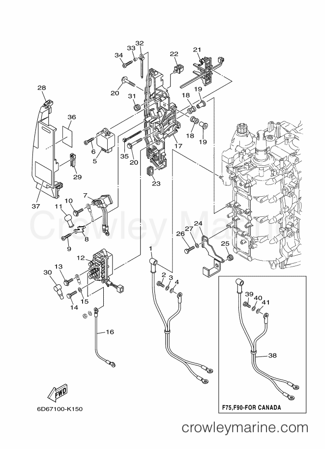 Yamaha Motors F90LA-2012 (6D88) [050] - ELECTRICAL 2