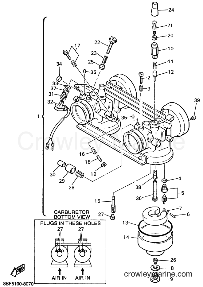 1999 Snowmobile VT480TF - VT480TF (8BM6) [010] - CARBURETOR