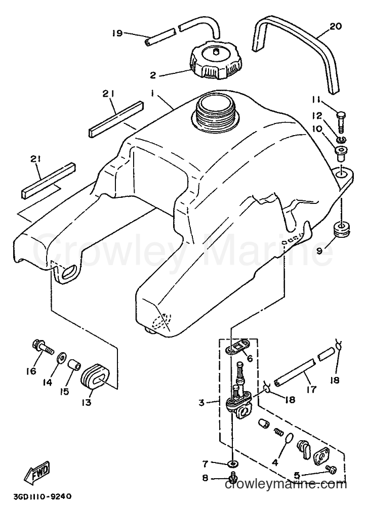 1989 ATV YFM350X - YFM350X (3GD2) [010] - FUEL TANK