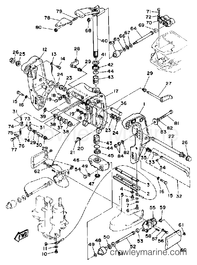 Yamaha Motors CV85ETLD - BRACKET 1 (CV85ET)