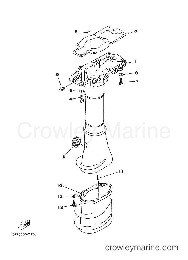 Yamaha Motors E8D (677) [030] - UPPER CASING