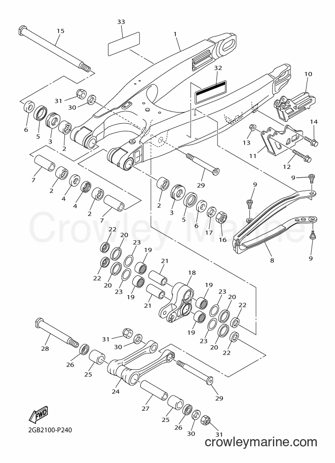 2015 Dirt Bike WR250F - WR250F (2GB3) [010] - REAR ARM