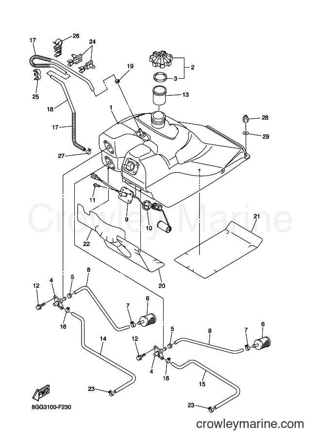 2007 Snowmobile RS10MS - RS10MS (8GE3) [020] - FUEL TANK