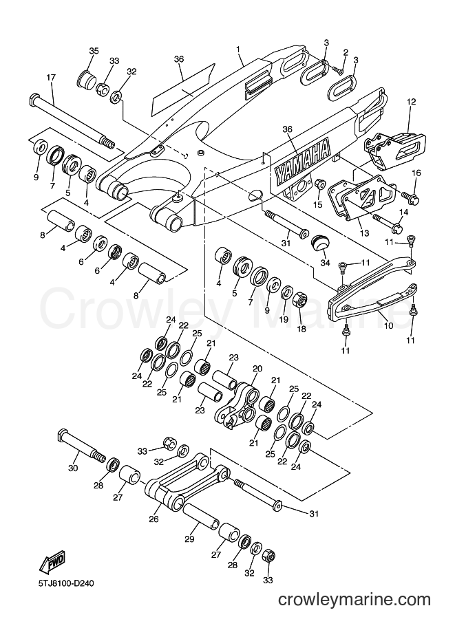 2005 Dirt Bike WR250F - WR250F (5UM9) [010] - REAR ARM