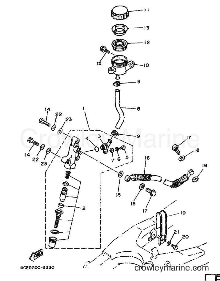 Yamaha Motors RD350 (4CE4) [999] - REAR MASTER CYLINDER
