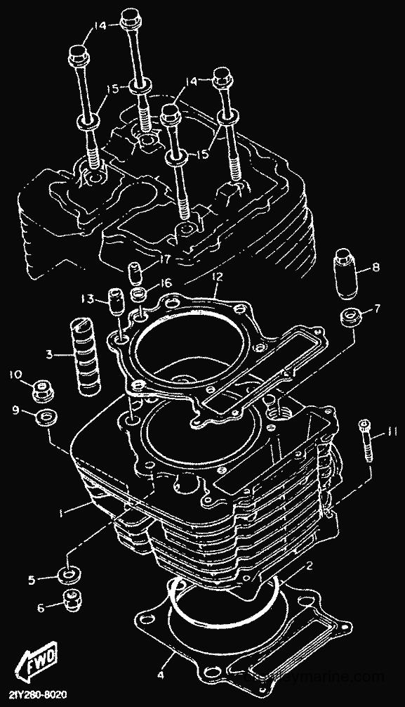 2000 Dirt Bike TT600R - TT600R (5CH3) [010] - CYLINDER