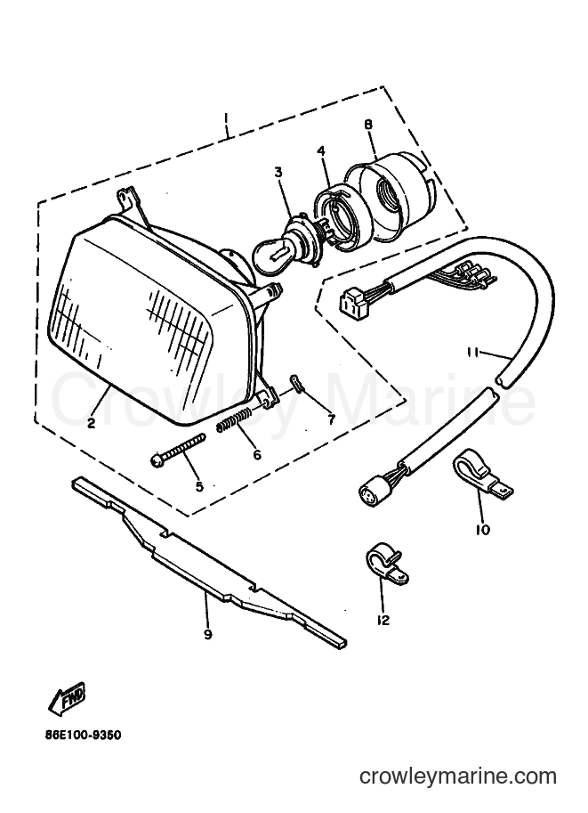 Yamaha Motors CF300N (86E1) [010] - HEADLIGHT