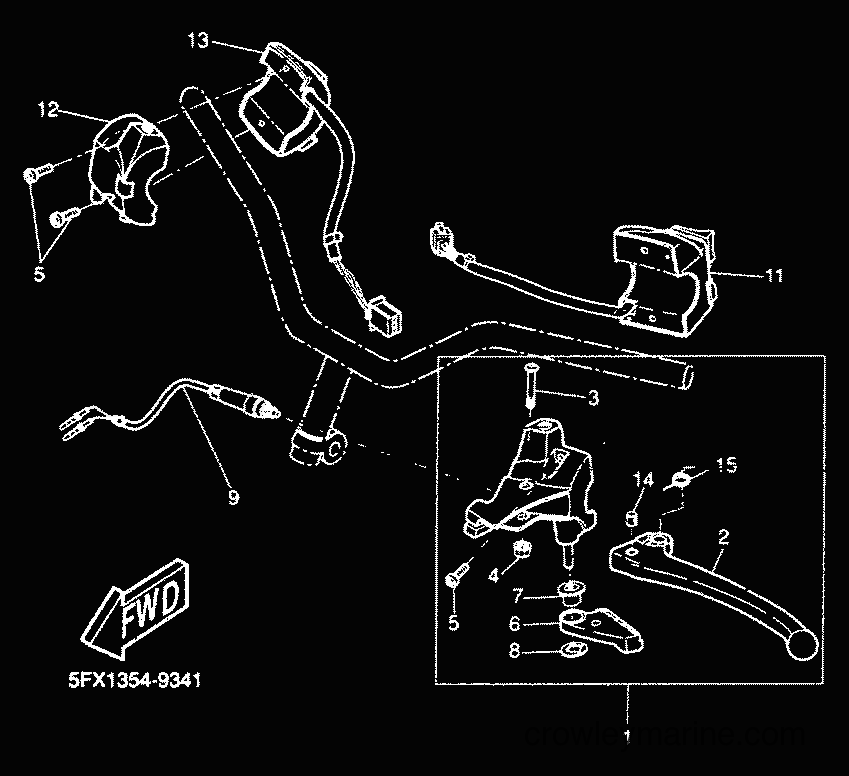 Yamaha Motors CW50 (5HG6) [010] - HANDLE SWITCH & LEVER