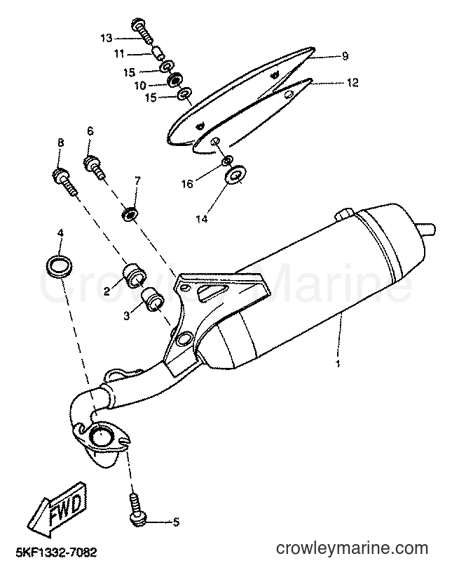 2001 Scooter YQ50 - YQ50 (5KL4) [010] - EXHAUST