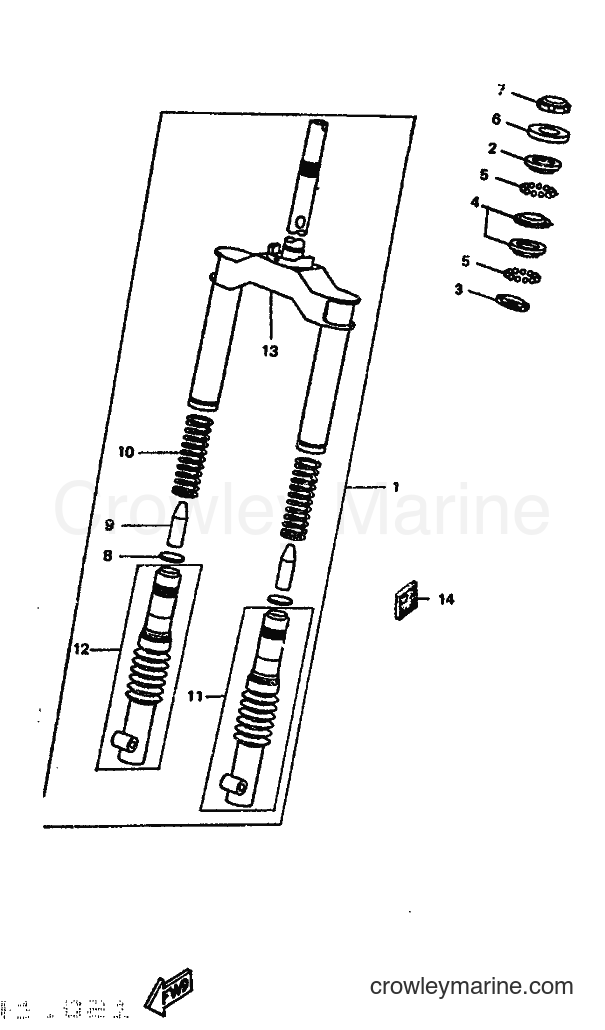 1992 Scooter CW65 - CW65 (4GP1) [999] - FRONT FORK