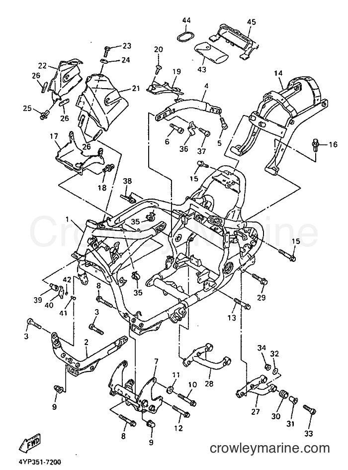 Yamaha Motors XVZ1300A (4YP1) [070] - FRAME