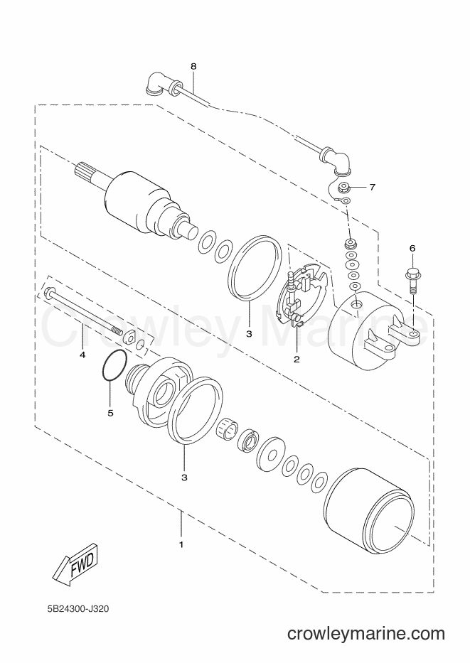 Yamaha Motors VP250 (5B2B) [030] - STARTING MOTOR