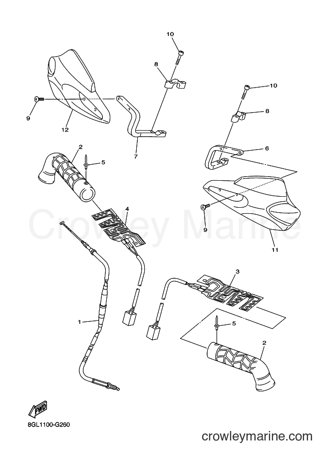 Yamaha Motors RFX10RSA (8HB4) [010] - CONTROL CABLE