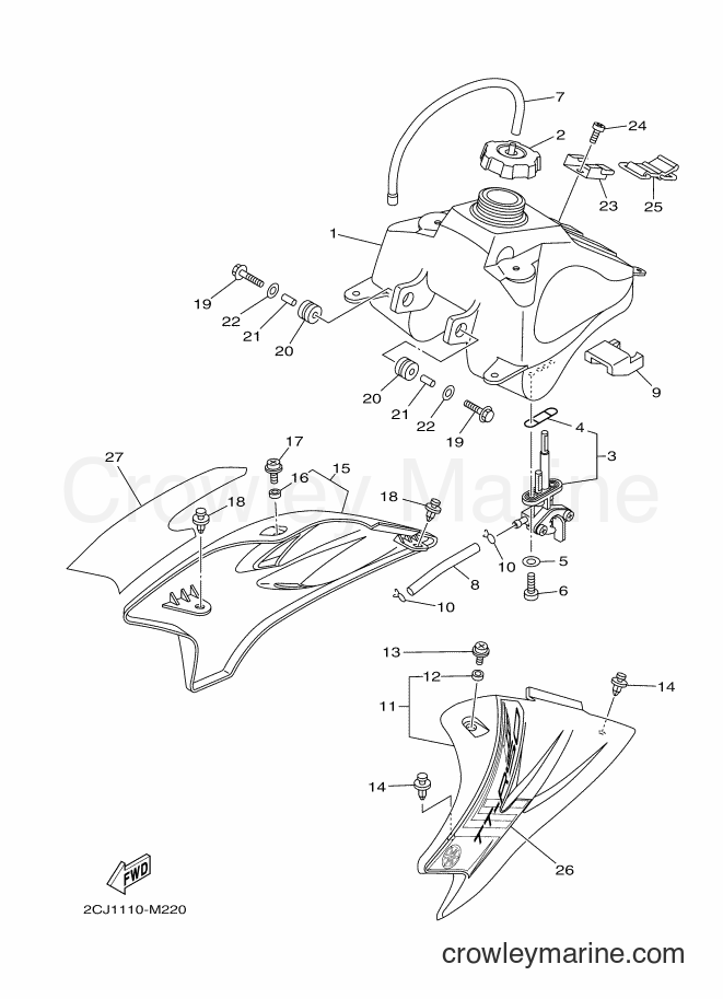 2013 Dirt Bike TT-R50E - TT-R50E (2CJ2) [010] - FUEL TANK