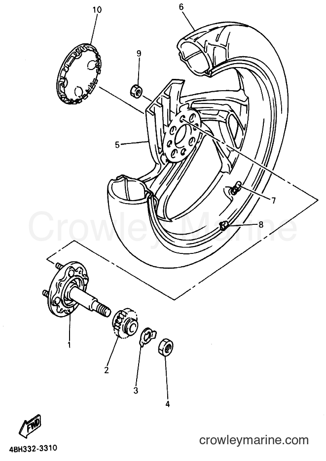 1993 Street Bike GTS1000A - GTS1000A (4FE1) [999] - FRONT WHEEL