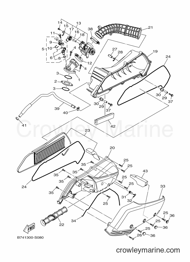 Yamaha Motors CZD300-A (B741) [010] - INTAKE
