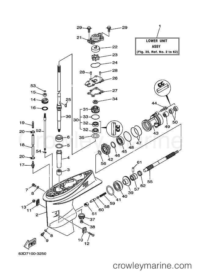 Yamaha Motors 40VETO (63DC) [070] - LOWER CASING & DRIVE 1