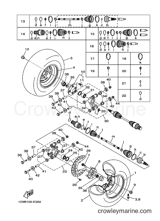2006 ATV YFM450FWAN - YFM450FWAN (1D9G) [010] - REAR WHEEL