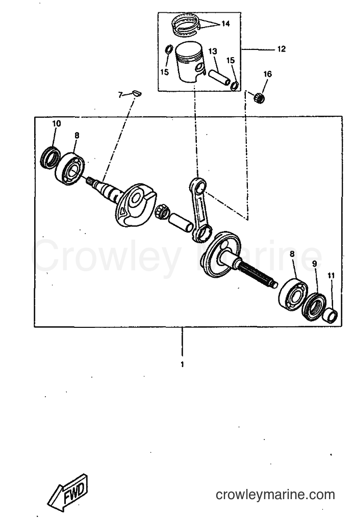 1999 Scooter CW50RS - CW50RS (5FX7) [010] - CRANKSHAFT & PISTON