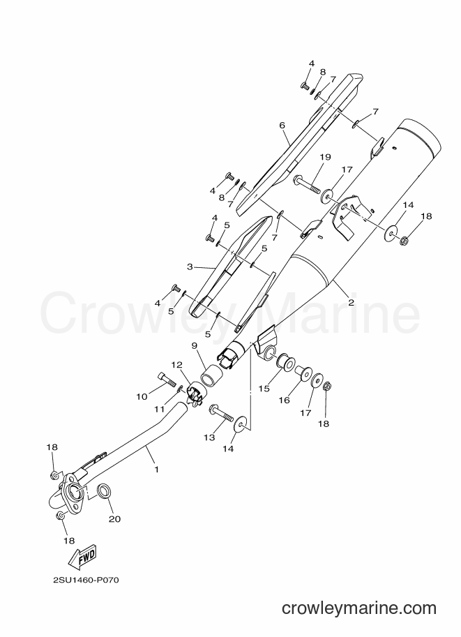 2015 Scooter T115FSEC - T115FSEC (2SU2) [010] - EXHAUST