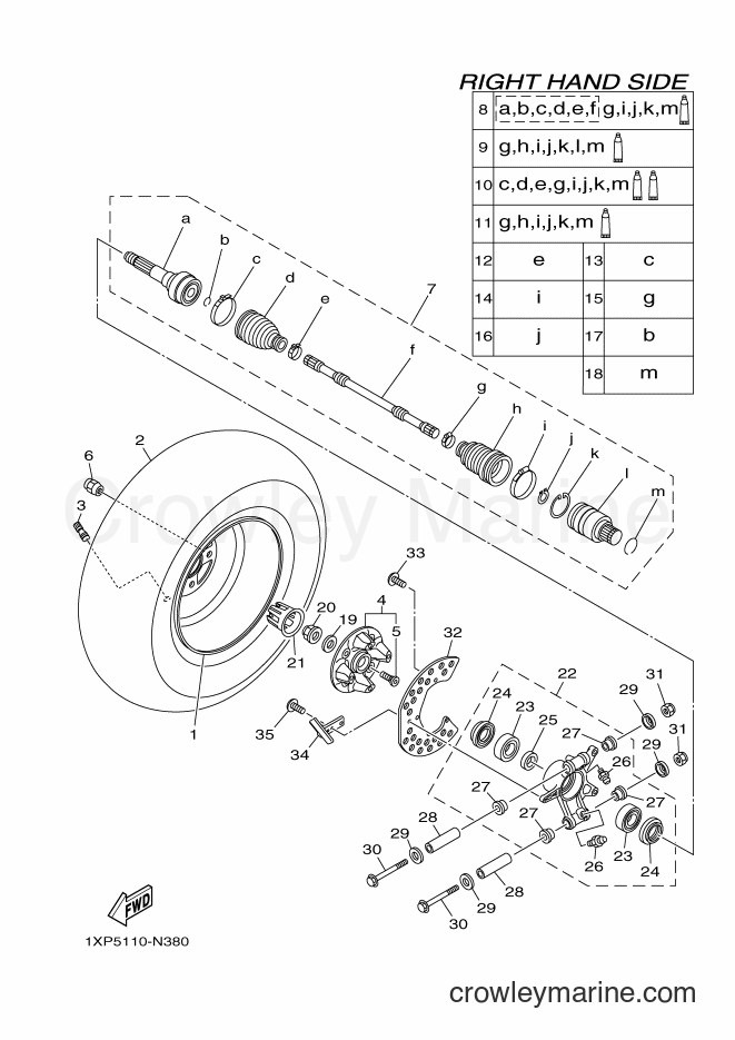 2014 ATV YXM700ES - YXM700ES (1XP7) [010] - REAR WHEEL 2