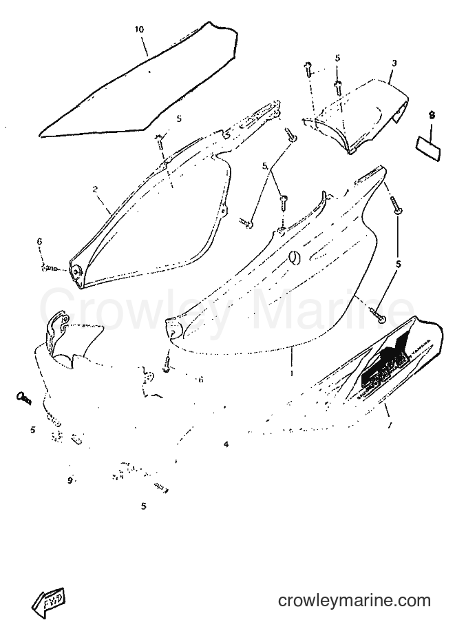 1996 Scooter CW50RSP - CW50RSP (4WT1) [999] - SIDE COVER