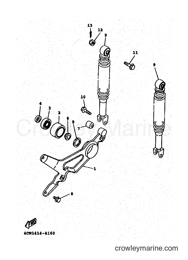 1998 Scooter XC125T - XC125T (4LA3) [010] - REAR ARM & SUSPENSION