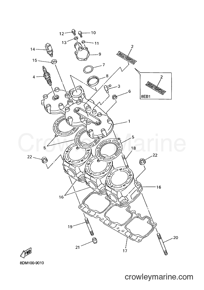 1999 Snowmobile VT700 - VT700 (8DM2) [030] - CYLINDER HEAD