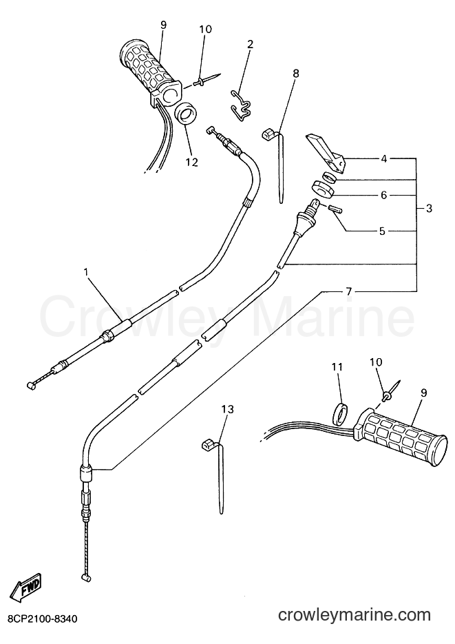 Yamaha Motors VX700LT (8CP2) [020] - CONTROL CABLE