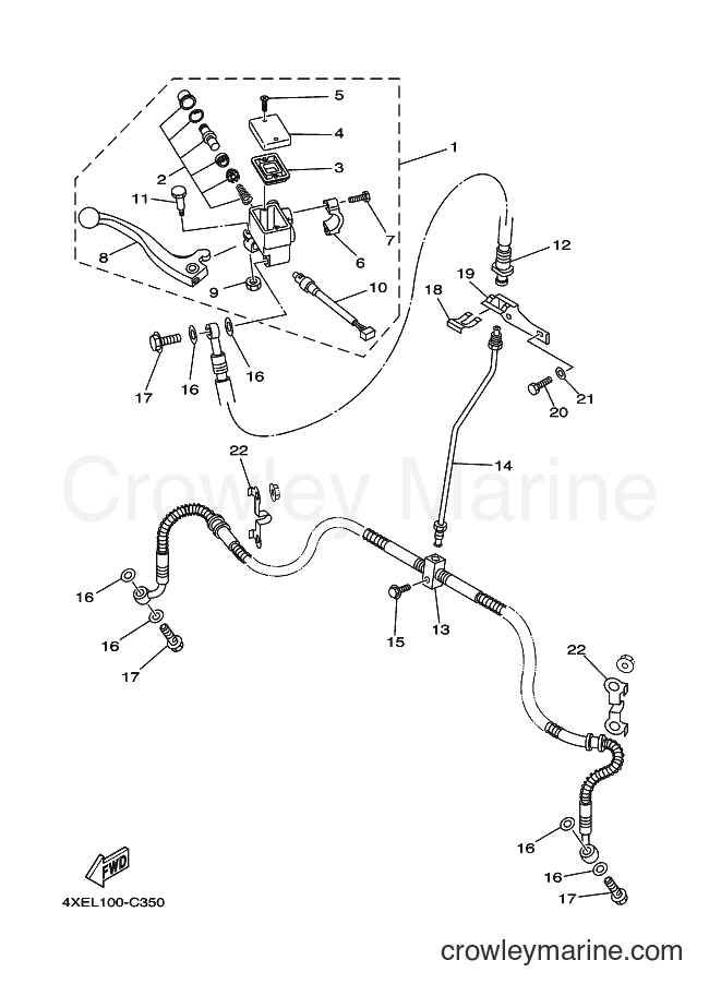 2011 ATV YFM250 - YFM250 (1P0T) [010] - FRONT MASTER CYLINDER