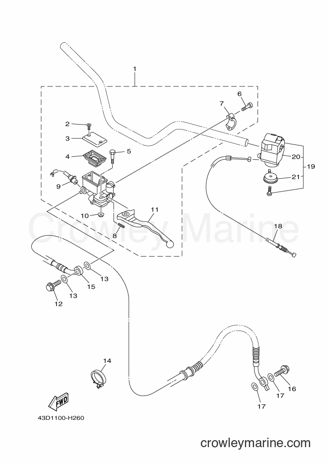2009 ATV YFM90R - YFM90R (43D2) [010] - REAR MASTER CYLINDER