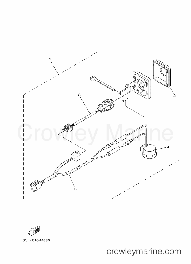 Yamaha Motors FL225FET (6CM7) [060] - SWITCH & PANEL 2 (SINGLE)