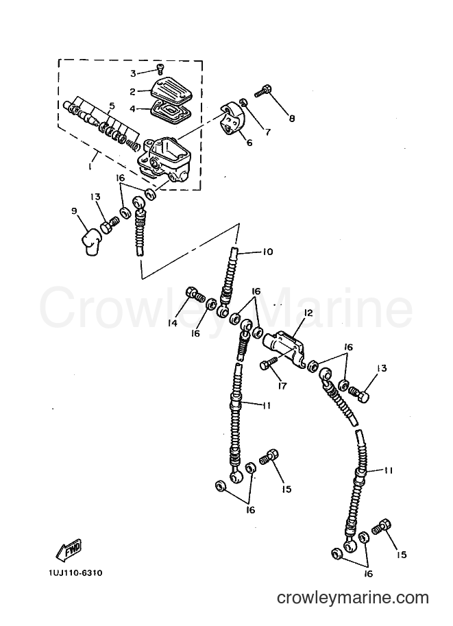 1991 Street Bike YX600 - YX600 (3LT7) [010] - FRONT MASTER CYLINDER