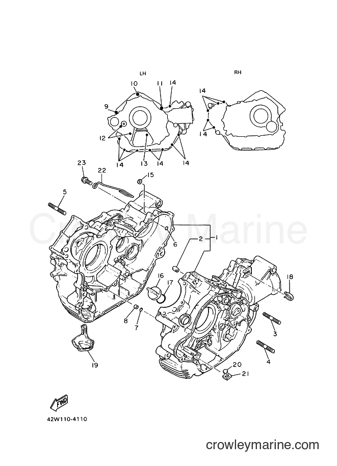 1992 Cruiser XV750 - XV750 (3JLC) [010] - CRANKCASE