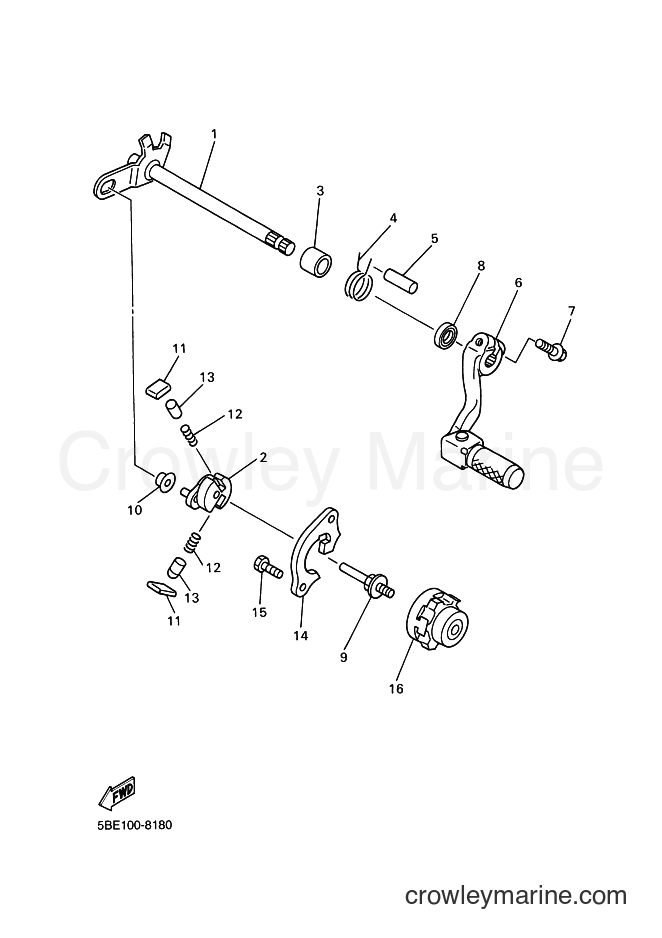 2002 Dirt Bike YZ426F - YZ426F (5SF2) [040] - SHIFT SHAFT