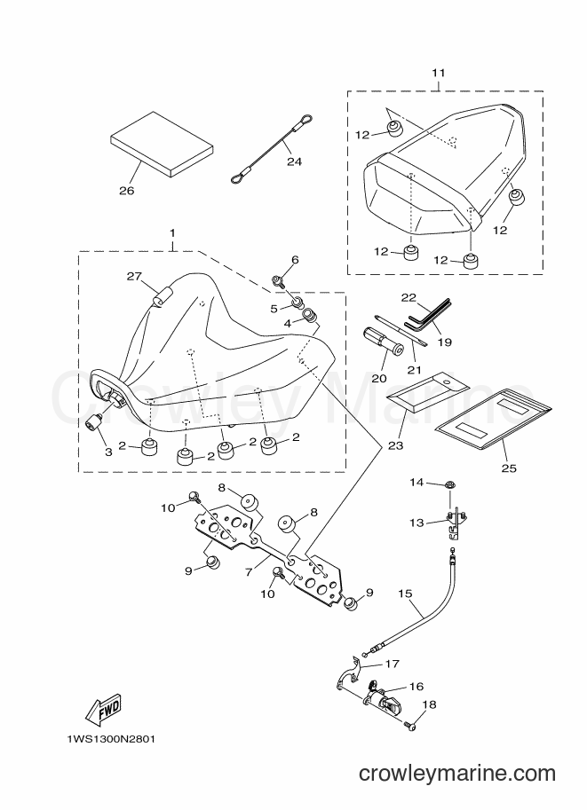 2014 Street Bike MT07 - MT07 (1WS2) [010] - SEAT