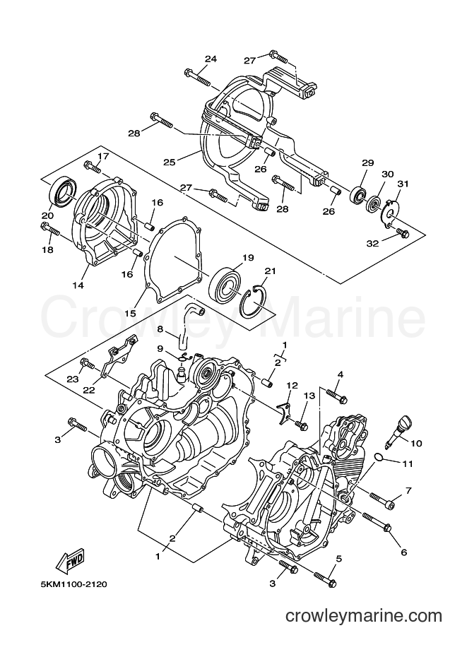 2006 ATV YFM660FWA - YFM660FWA (2C6M) [010] - CRANKCASE