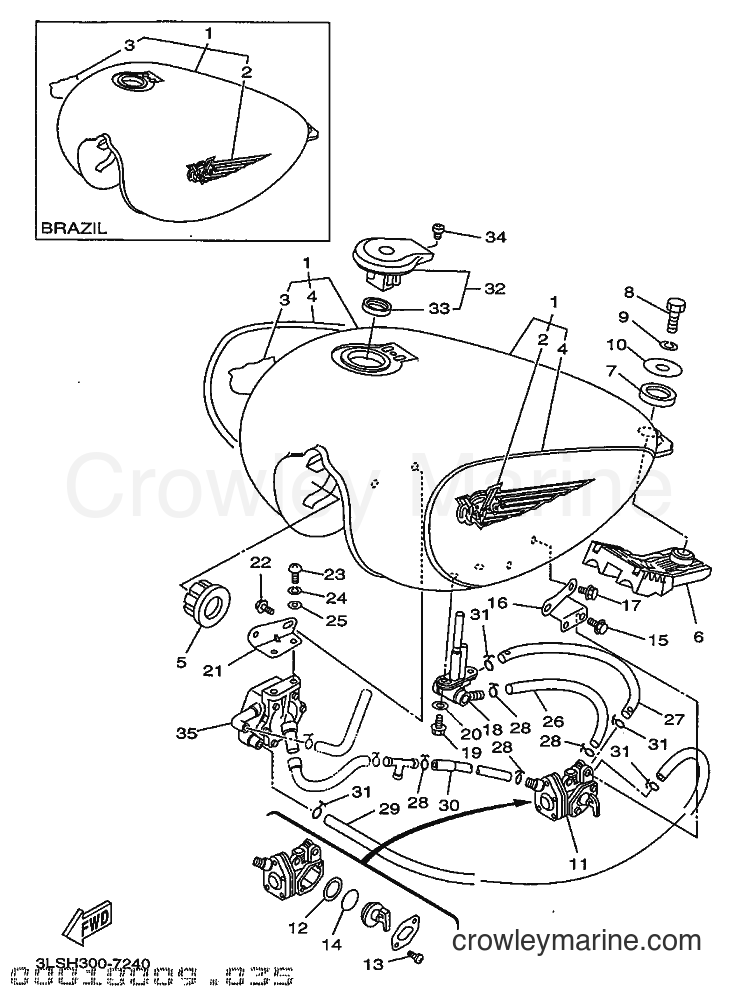 1997 Cruiser XV250S - XV250S (3LSJ) [070] - FUEL TANK