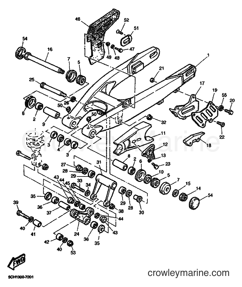 2001 Dirt Bike TT600R - TT600R (5CH4) [060] - REAR ARM