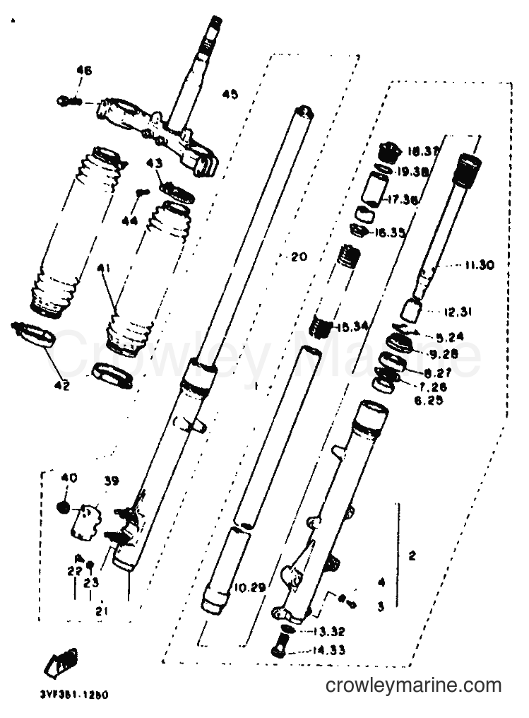 1994 Dirt Bike XTZ660 - XTZ660 (4MY1) [999] - FRONT FORK