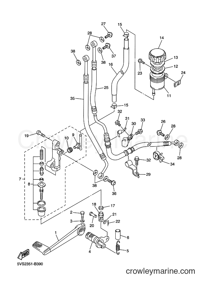 2003 Sport Bike FJR1300A - FJR1300A (5VS1) [090] - REAR MASTER CYLINDER