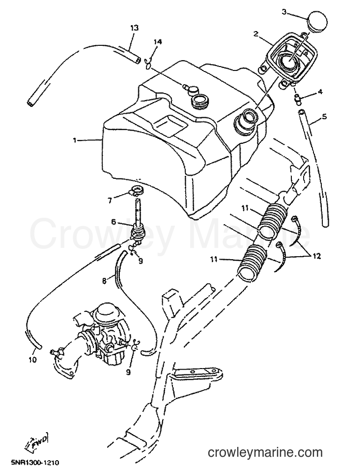 2001 Scooter YP150D - YP150D (5NS1) [010] - FUEL TANK