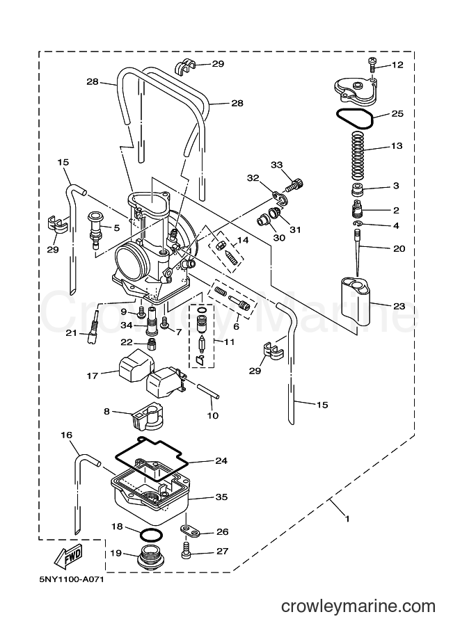 2003 Dirt Bike YZ125 - YZ125 (5UN2) [020] - CARBURETOR